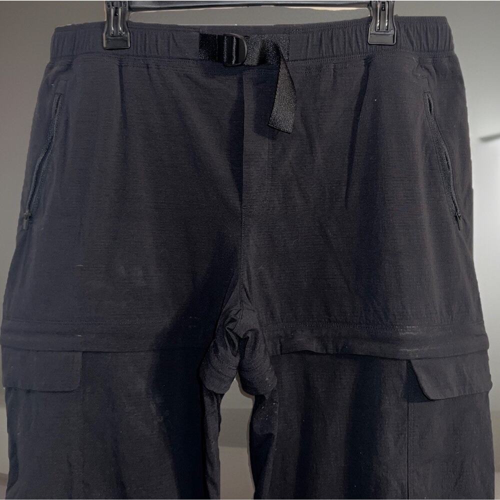 Athleta Hiking Pants Zip Off Legs Nylon Women Black Size 16 Utility Work Cargo - Picture 2 of 10